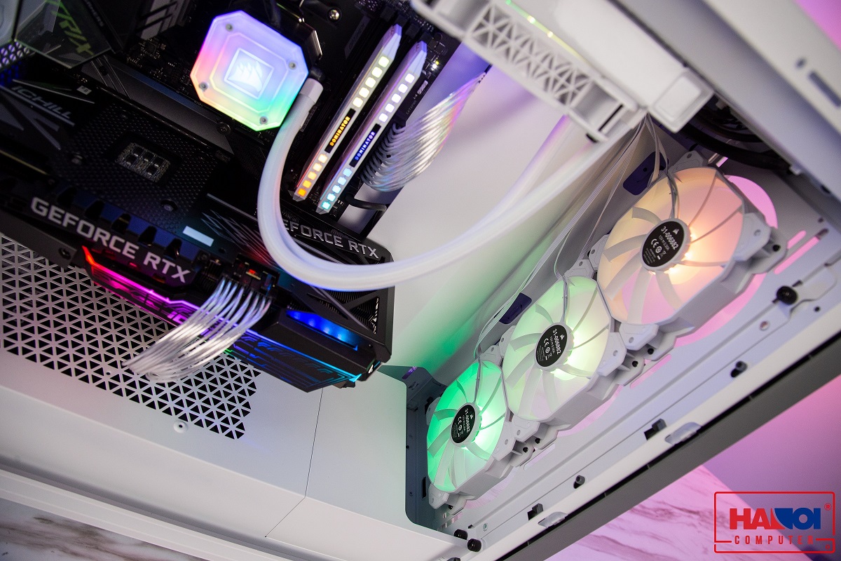 Vỏ máy tính Corsair iCUE 5000X RGB TG White giới thiệu 9